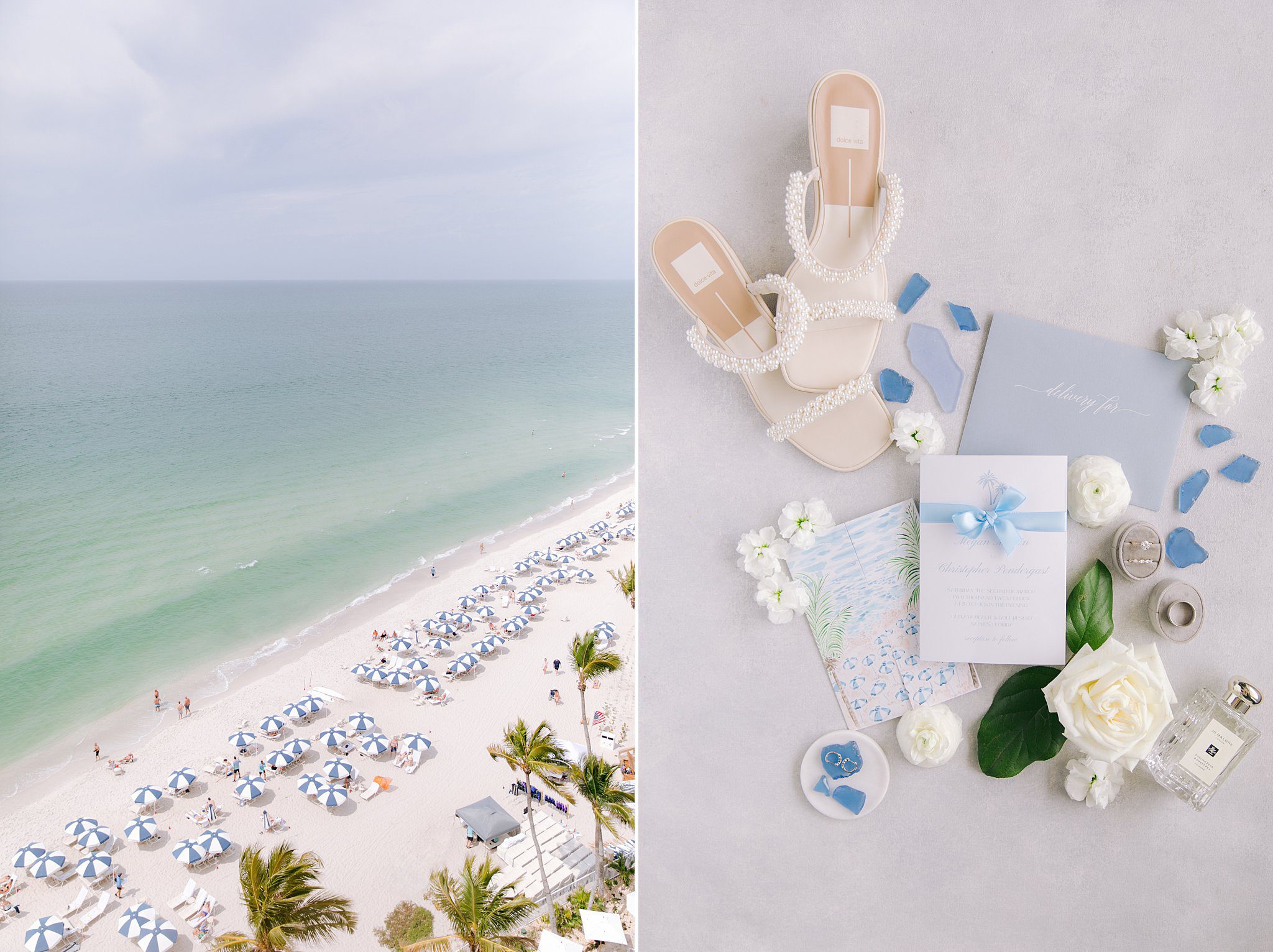 la playa Naples wedding set free photography