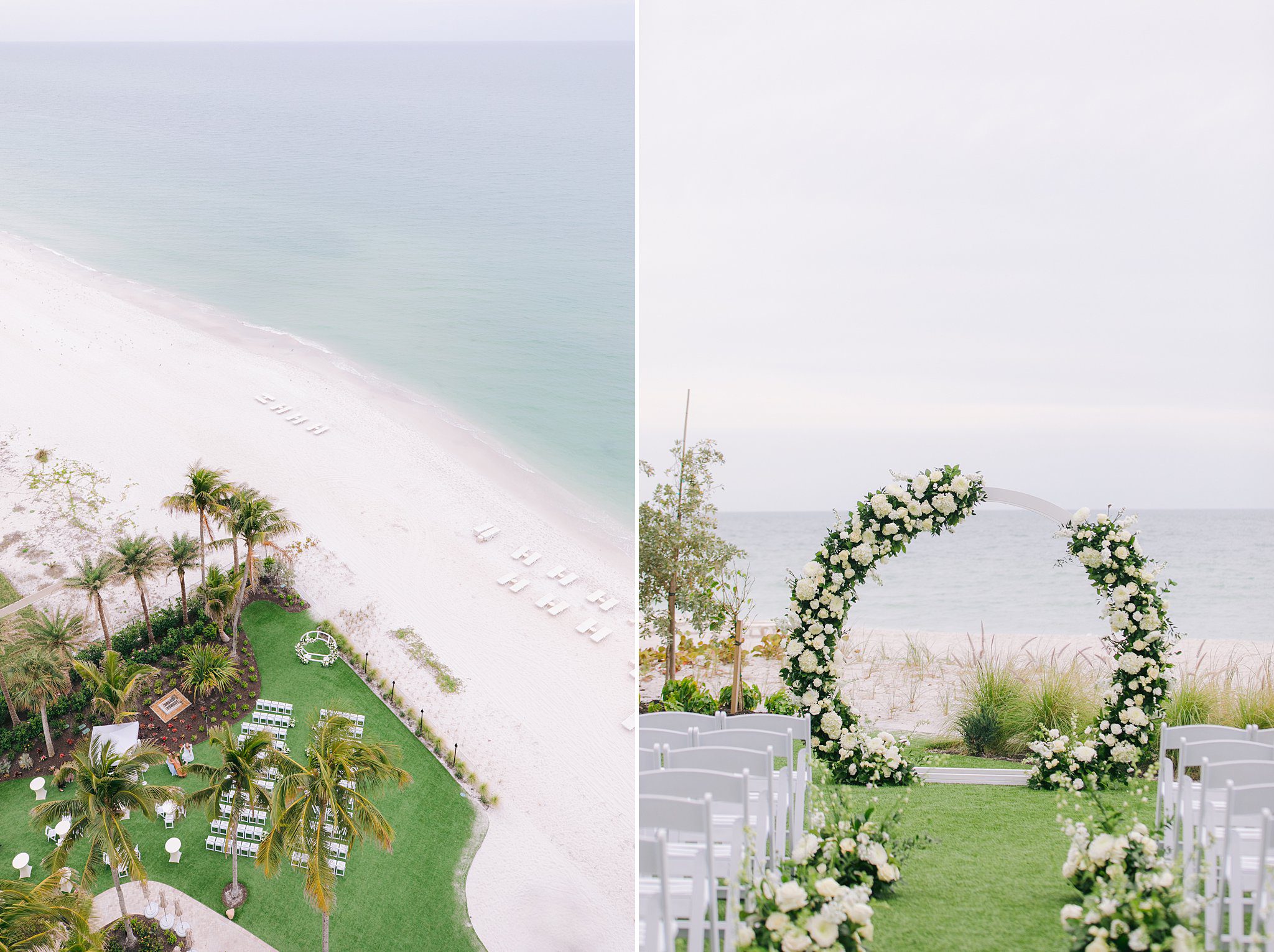 la playa Naples wedding set free photography