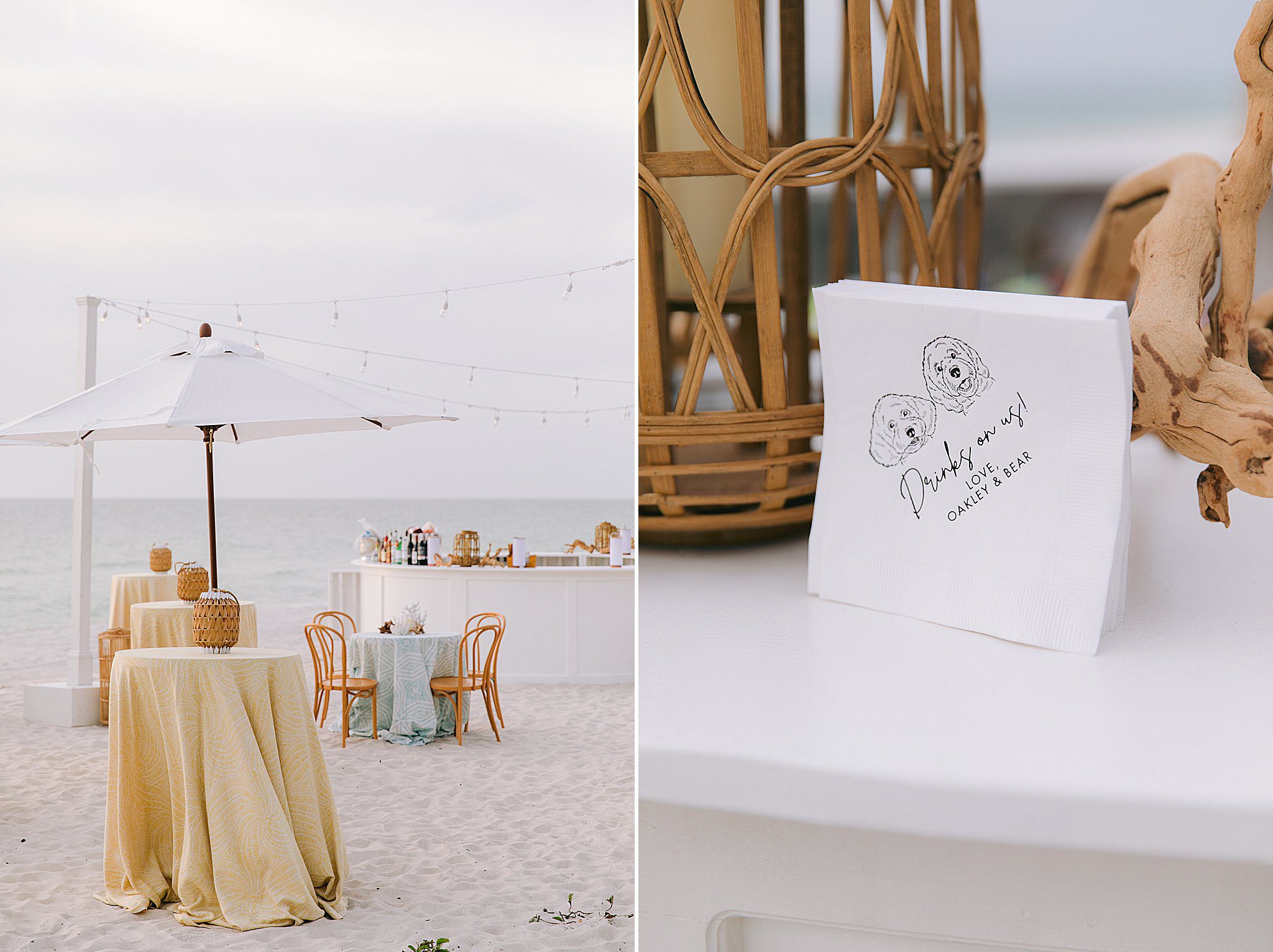 la playa Naples wedding set free photography
