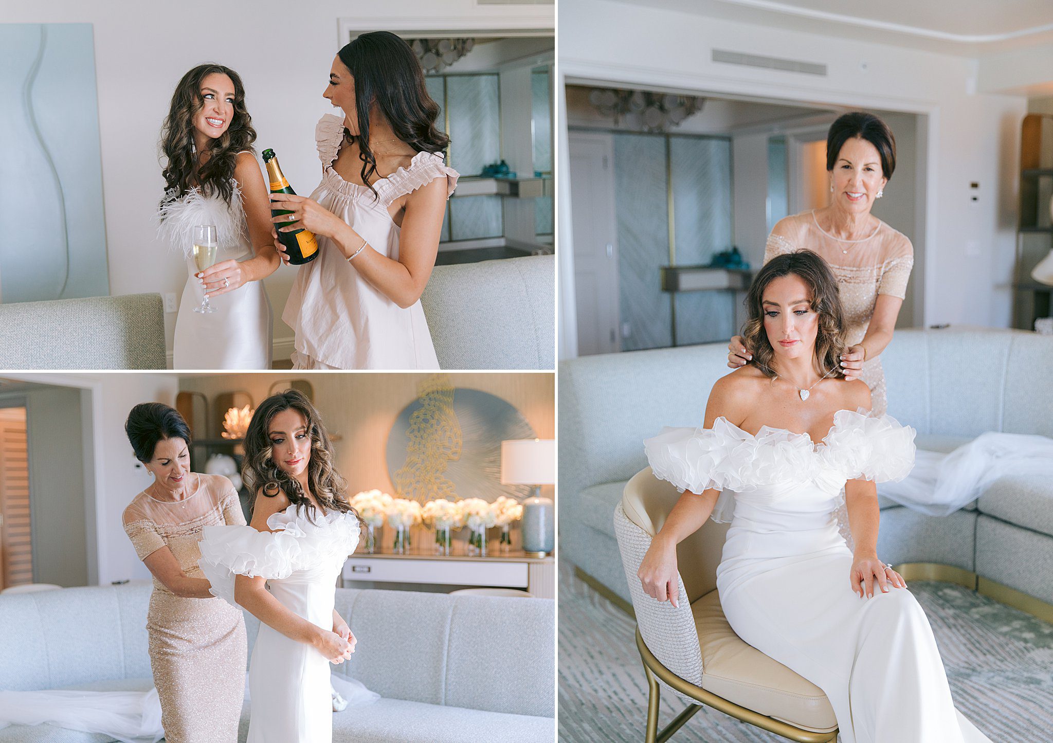 bride and mom at The Ritz-Carlton Naples Florida
