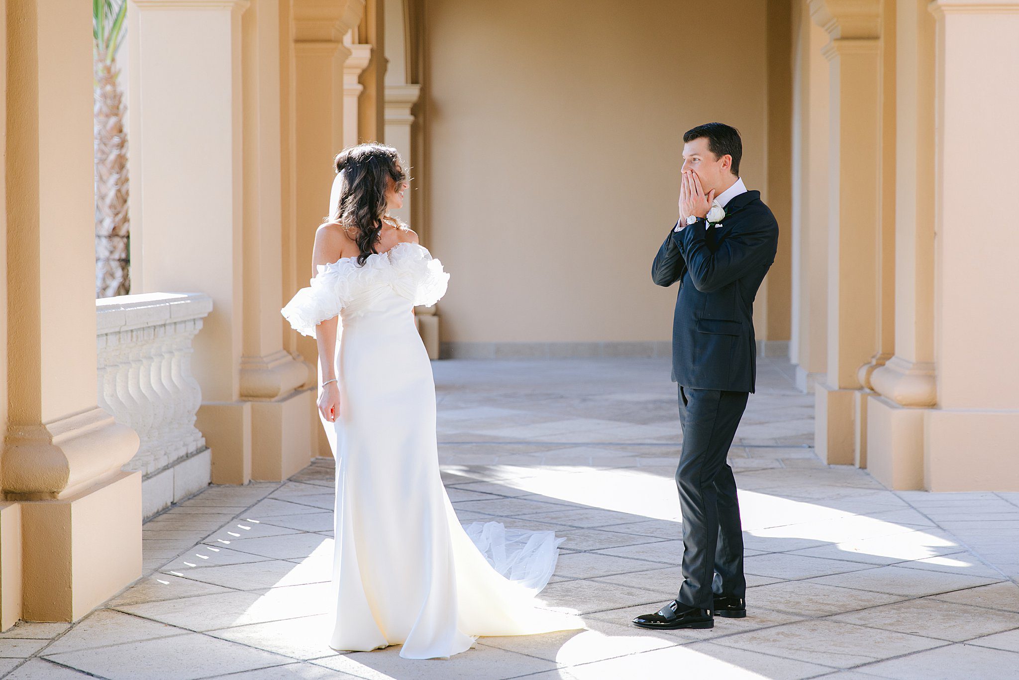 bride and groom at The Ritz-Carlton Naples Florida