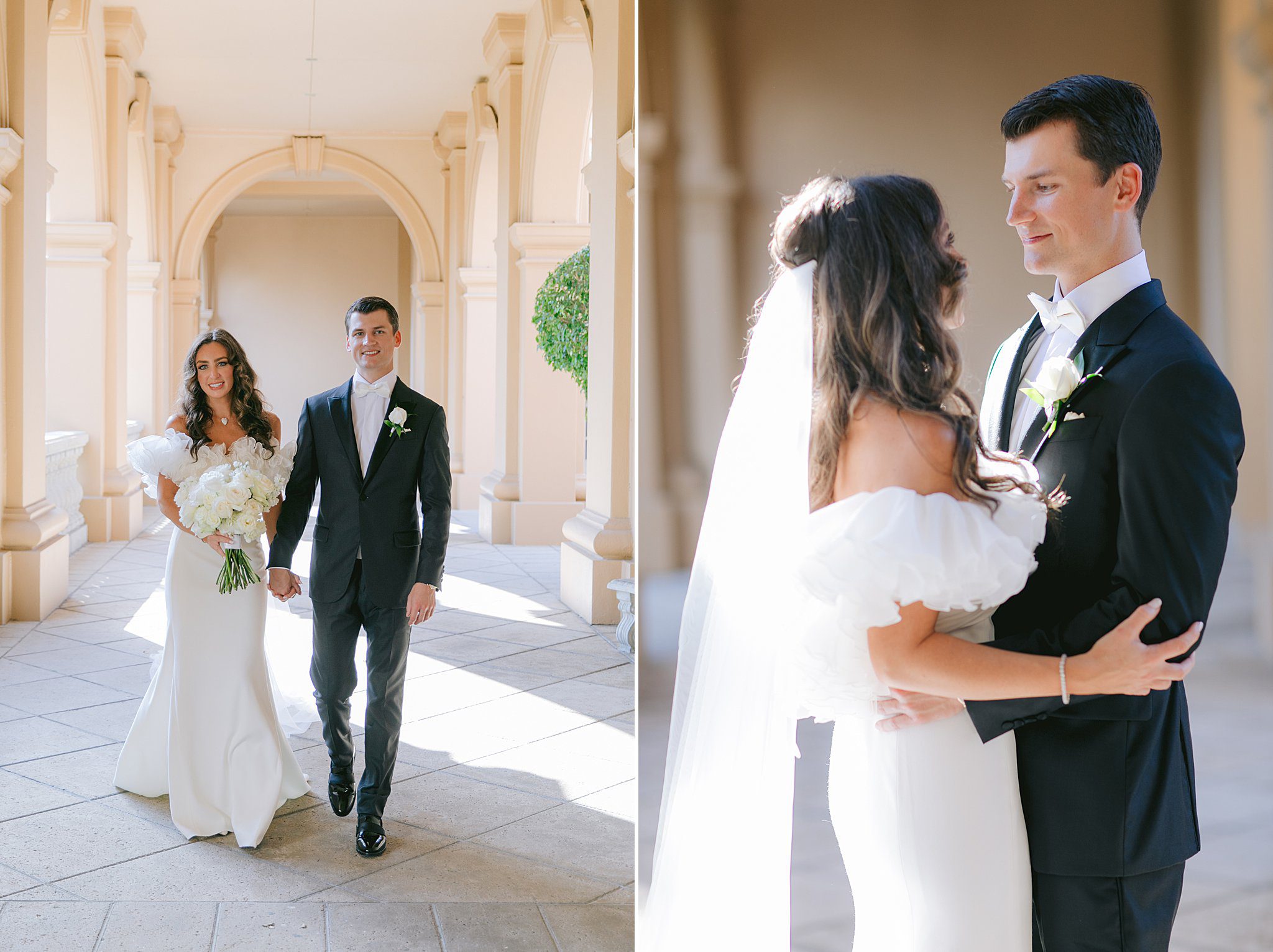 bride and groom at The Ritz-Carlton Naples Florida