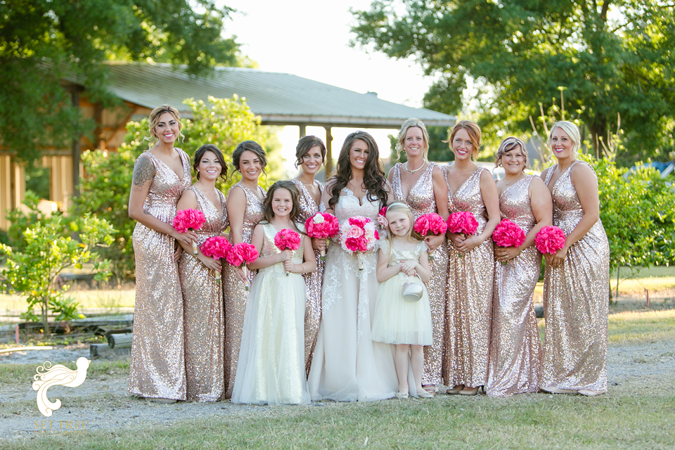 naples florida wedding photographer gold sequin pink navy blue