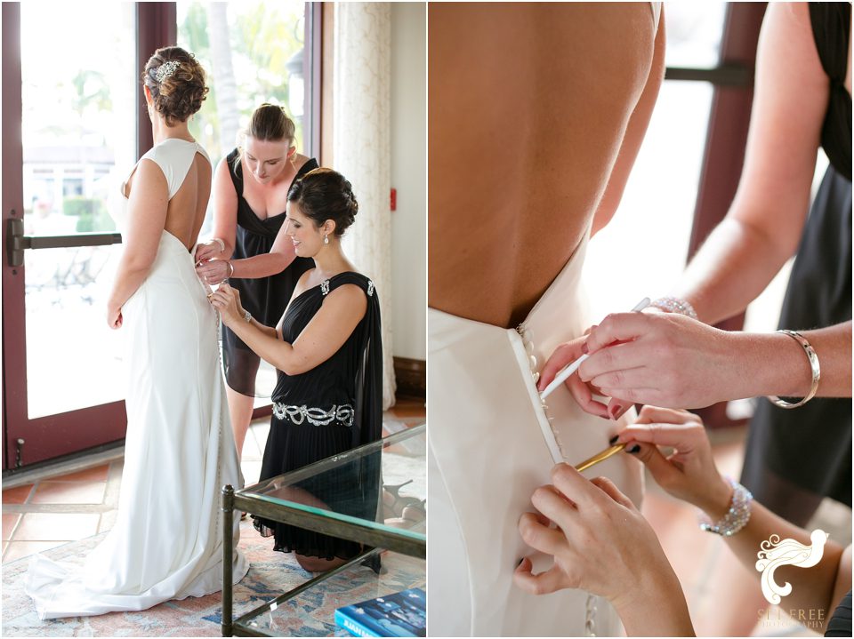 bride getting dressed - set free photography